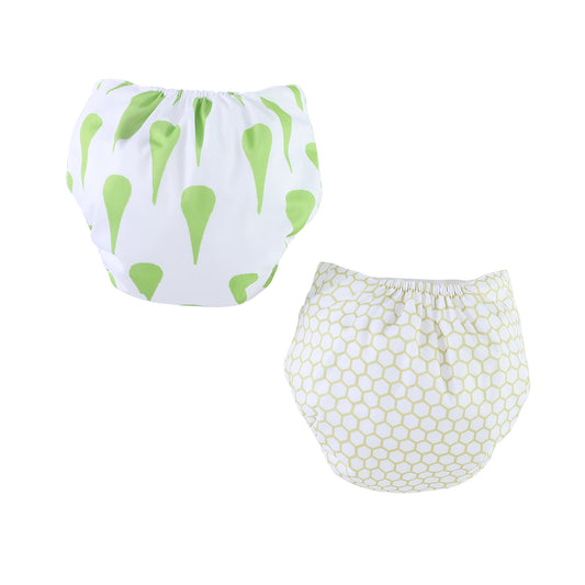 Pio Pio's Reusable Swim Diapers - Pack of 2 - Green