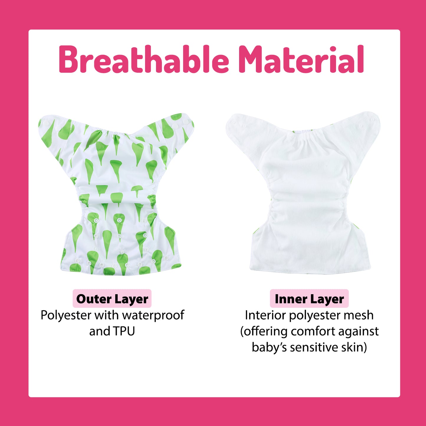 Pio Pio's Reusable Swim Diapers - Pack of 2 - Magenta