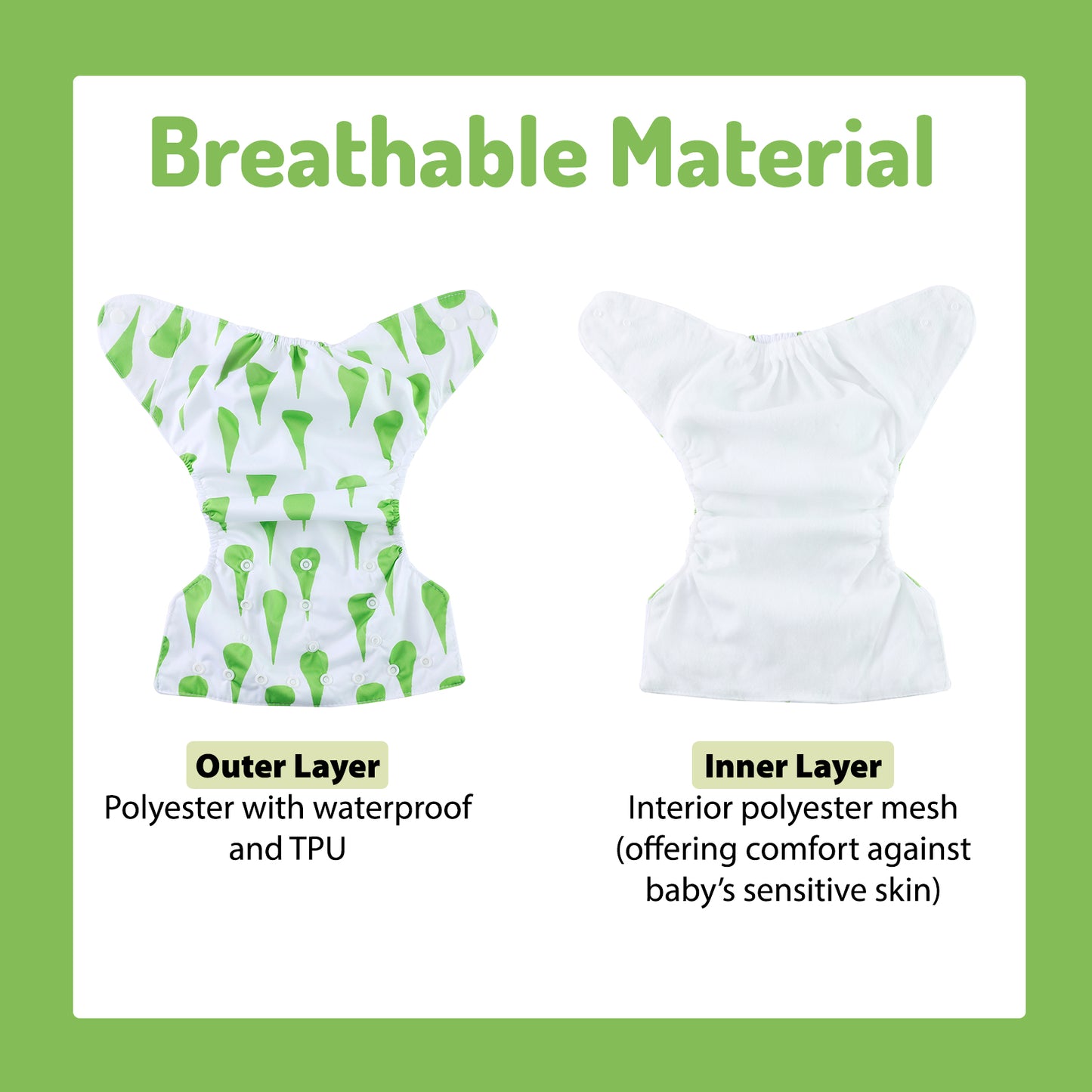 Pio Pio's Reusable Swim Diapers - Pack of 2 - Green