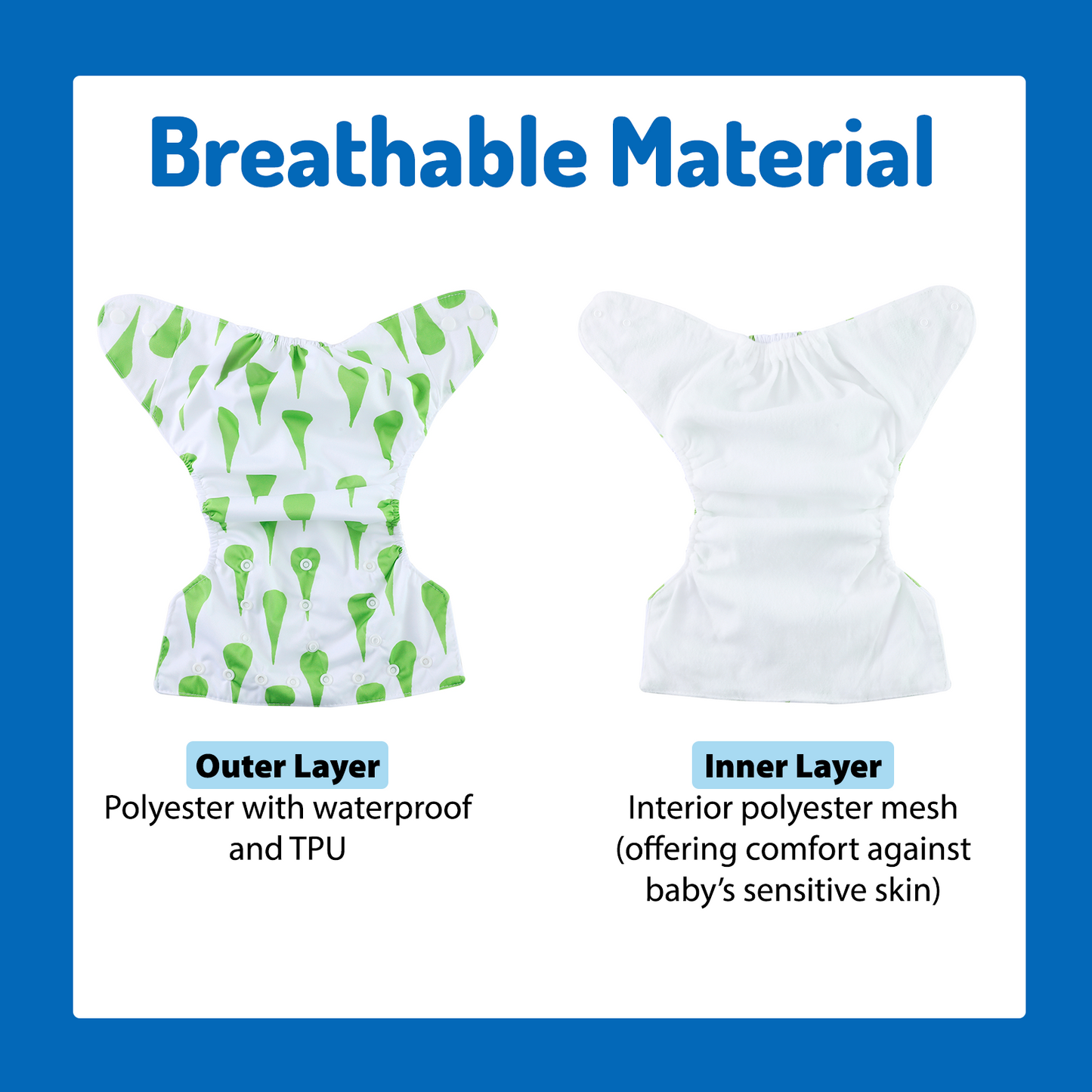 Pio Pio's Reusable Swim Diapers - Pack of 2 - Blue