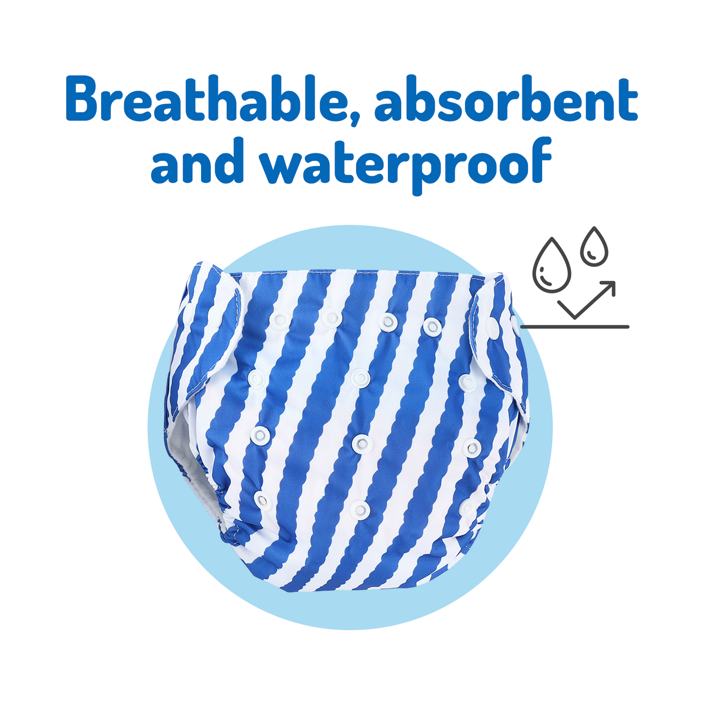 Pio Pio's Reusable Swim Diapers - Pack of 2 - Blue