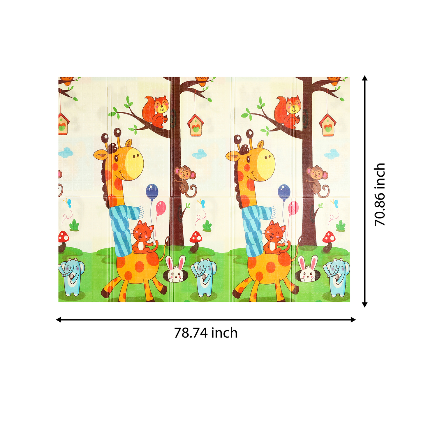 Pio Pio's Baby Play Mat -  Double Side Giraffe Adventures