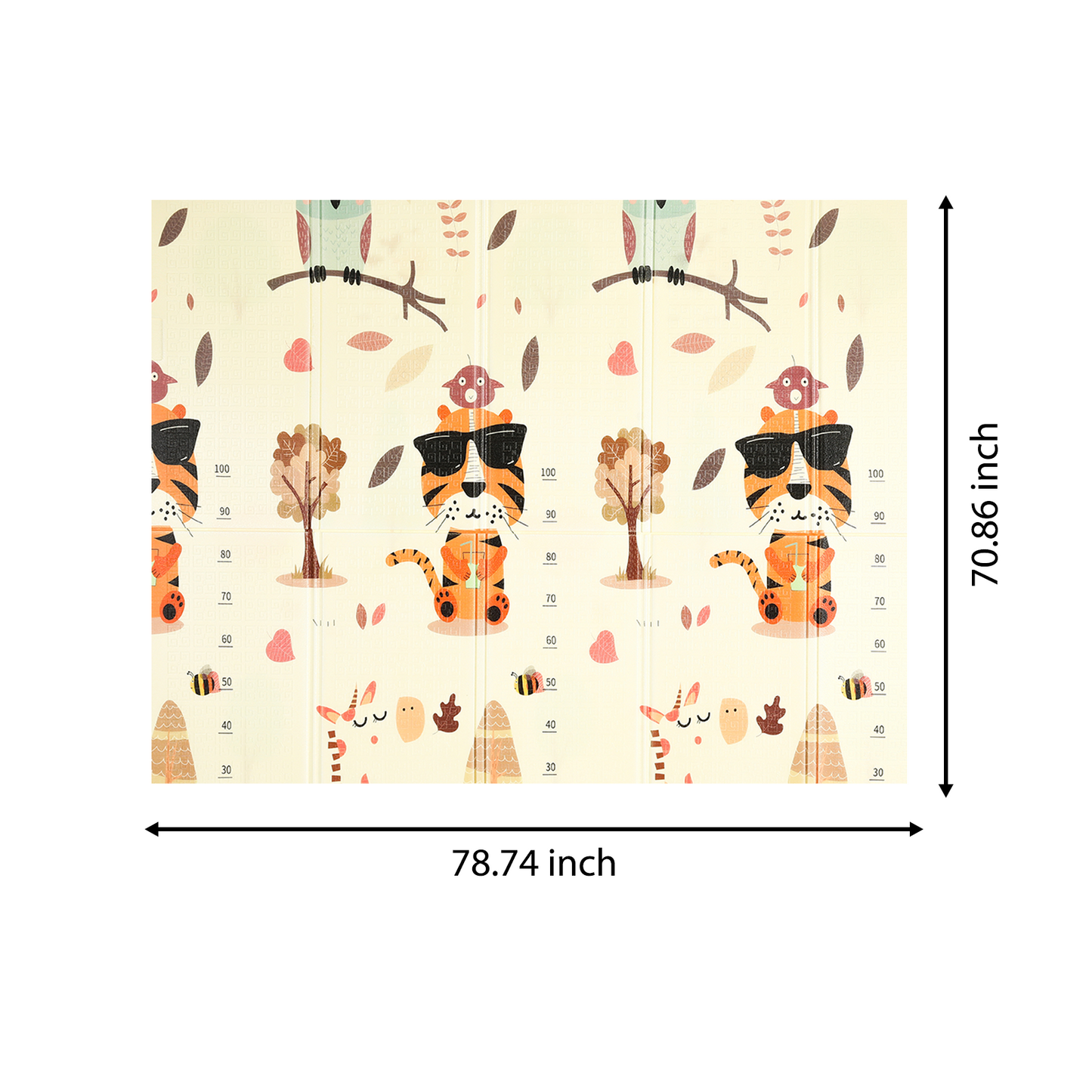 Pio Pio's Baby Play Mat -  Double Side Cool Tiger