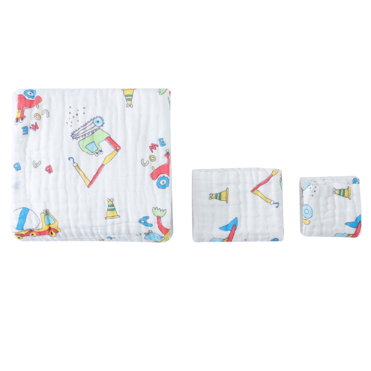 Pio Pio's Muslin Baby Towels for Boys