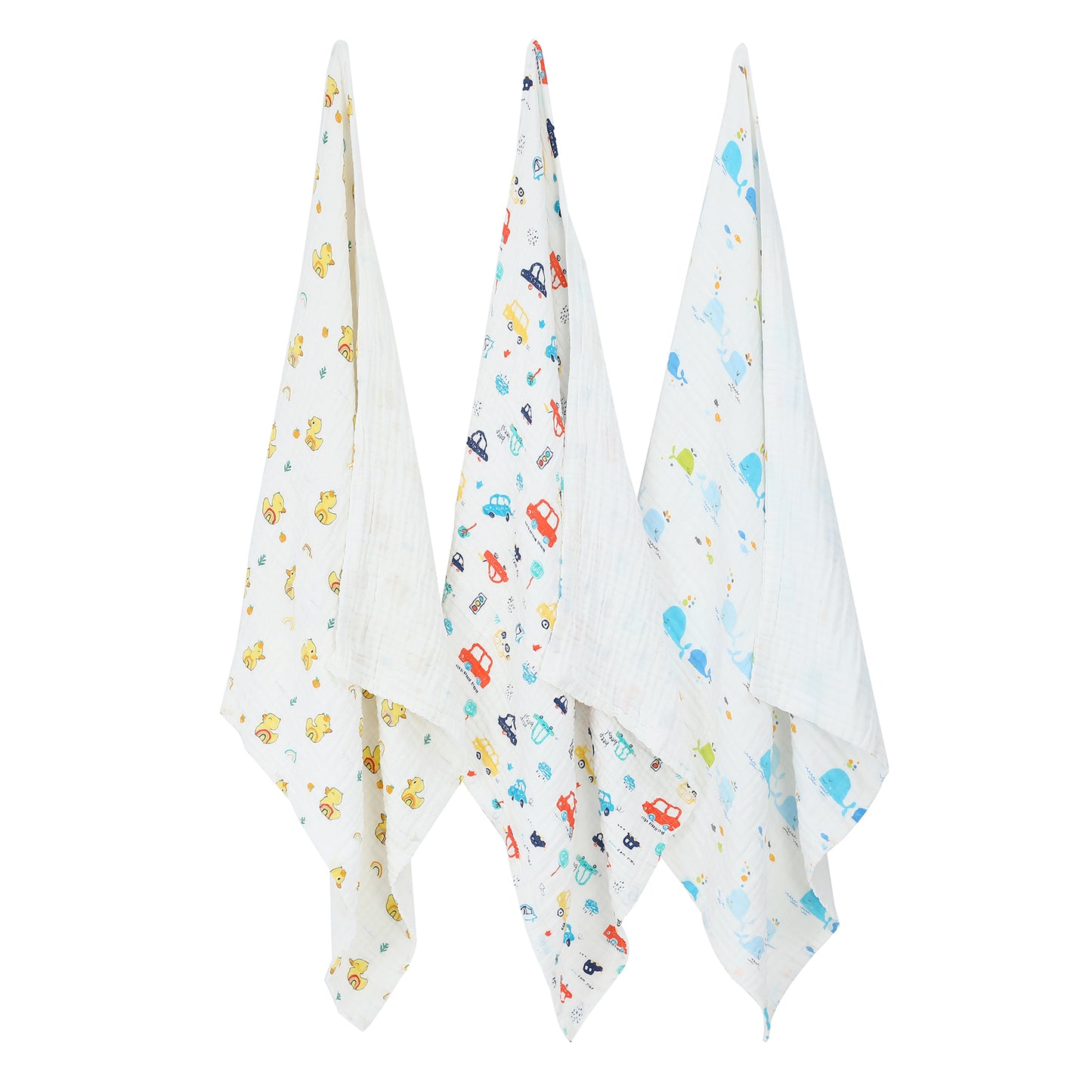 Pio Pio's Baby Towels - Kit with 3 towels sized 41.33" x 39.37"